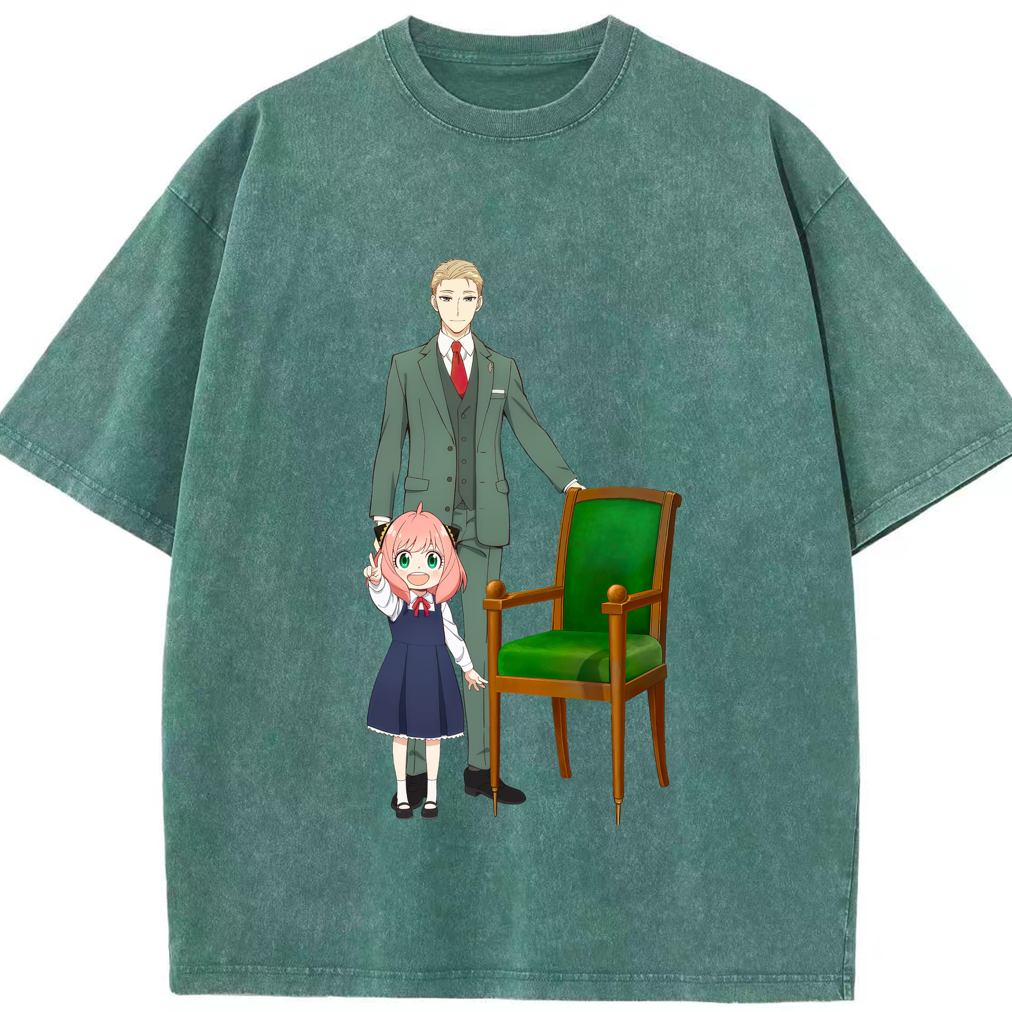 （画像用） SPY×FAMILY间谍家家酒 綿100% ヴィンテージ風 半袖Tシャツ（フロントプリント）